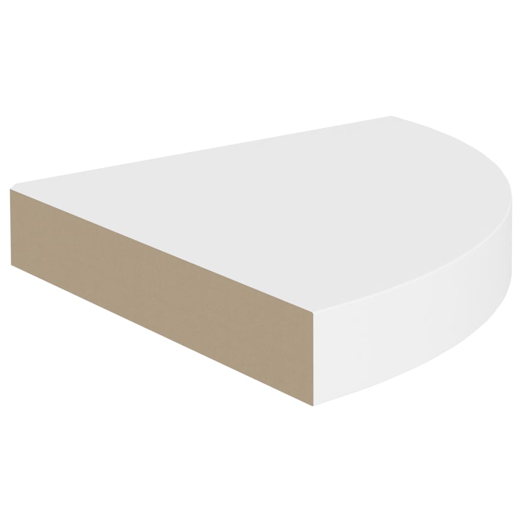 Étagères d'angle flottantes 4 pcs blanc 25x25x3,8 cm MDF - XIOS