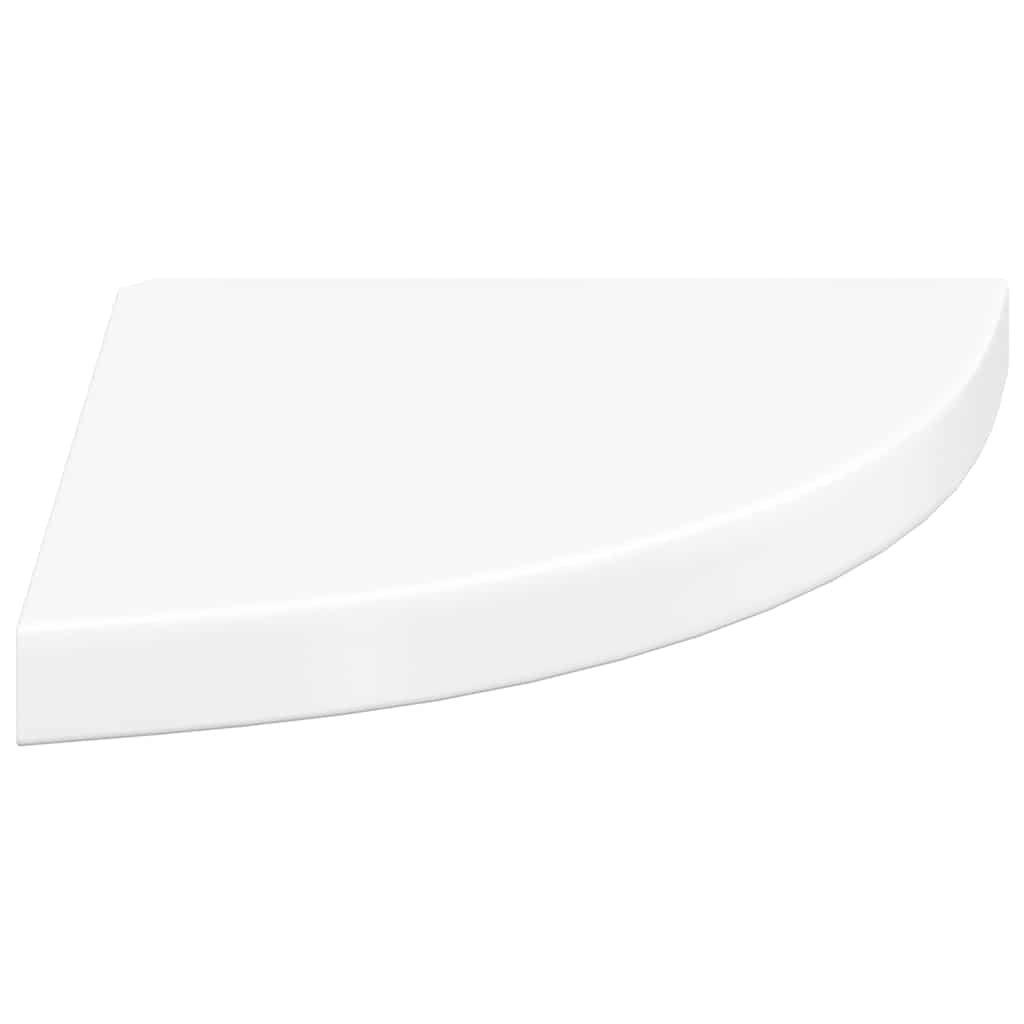 Étagères d'angle flottantes 4pcs blanc brillant 35x35x3,8cm MDF - XIOS