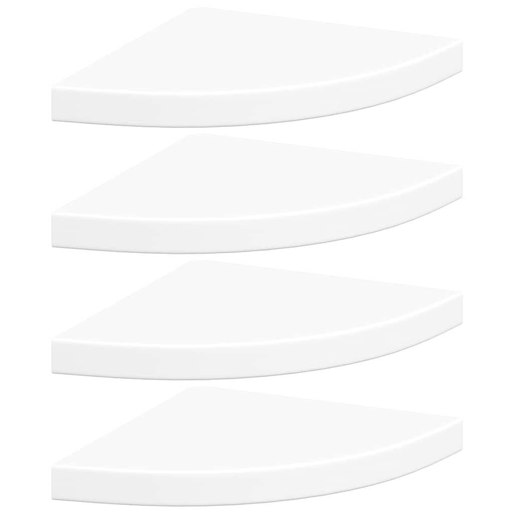 Étagères d'angle flottantes 4 pcs blanc 35x35x3,8 cm MDF - XIOS