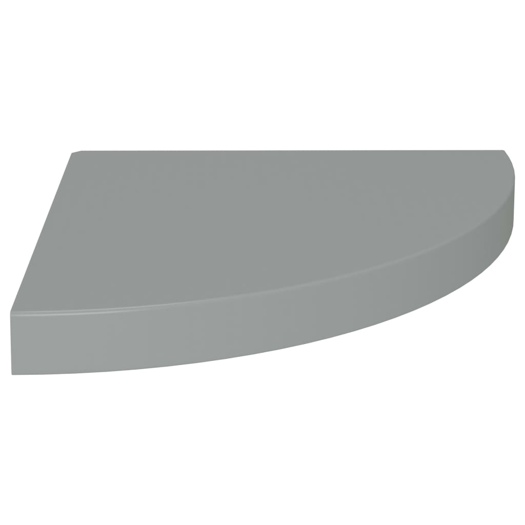 Étagères d'angle flottantes 2 pcs gris 35x35x3,8 cm MDF - XIOS