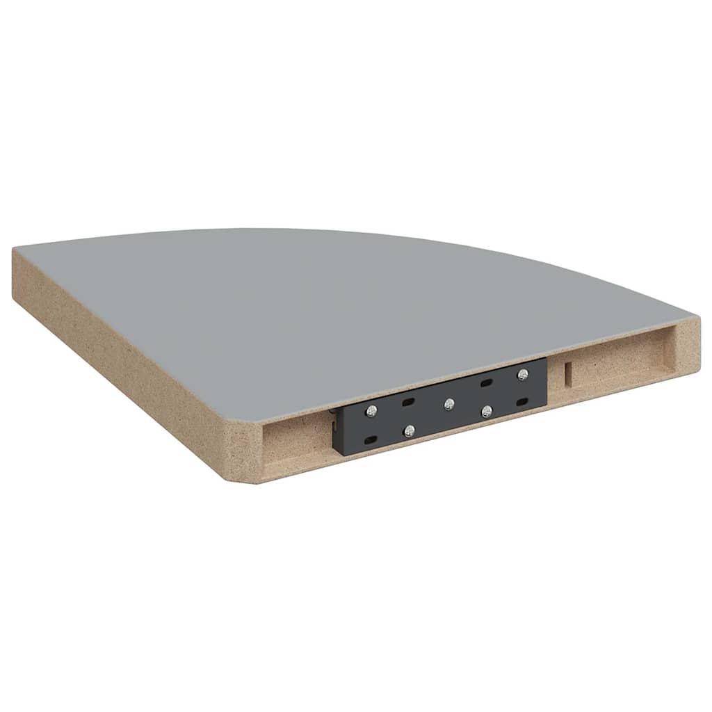 Étagères d'angle flottantes 4 pcs gris 35x35x3,8 cm MDF - XIOS