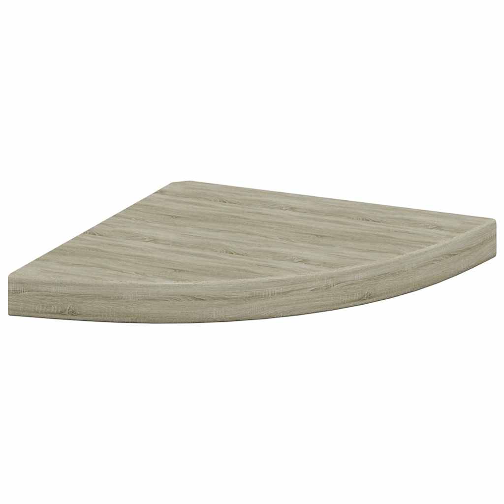 Étagères d'angle flottantes 4 pcs chêne 35x35x3,8 cm MDF - XIOS