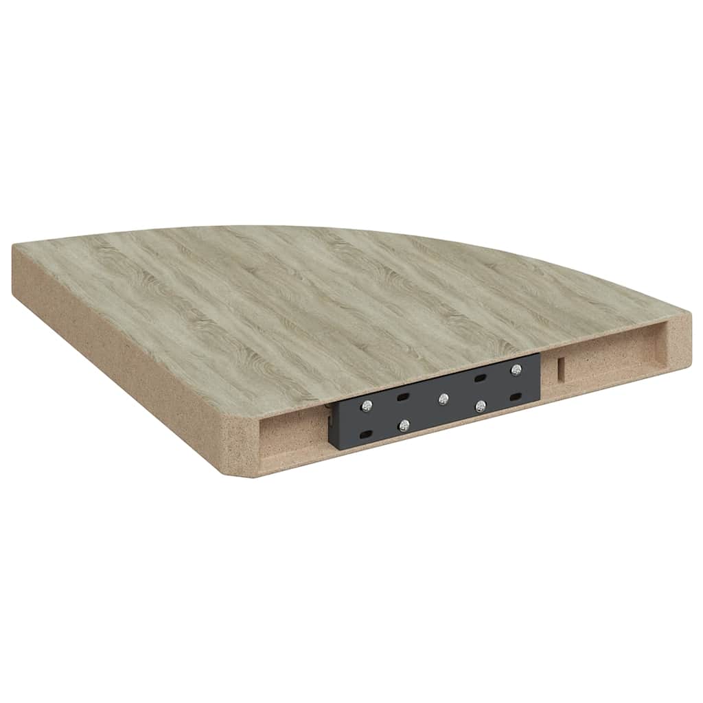 Étagères d'angle flottantes 4 pcs chêne 35x35x3,8 cm MDF - XIOS