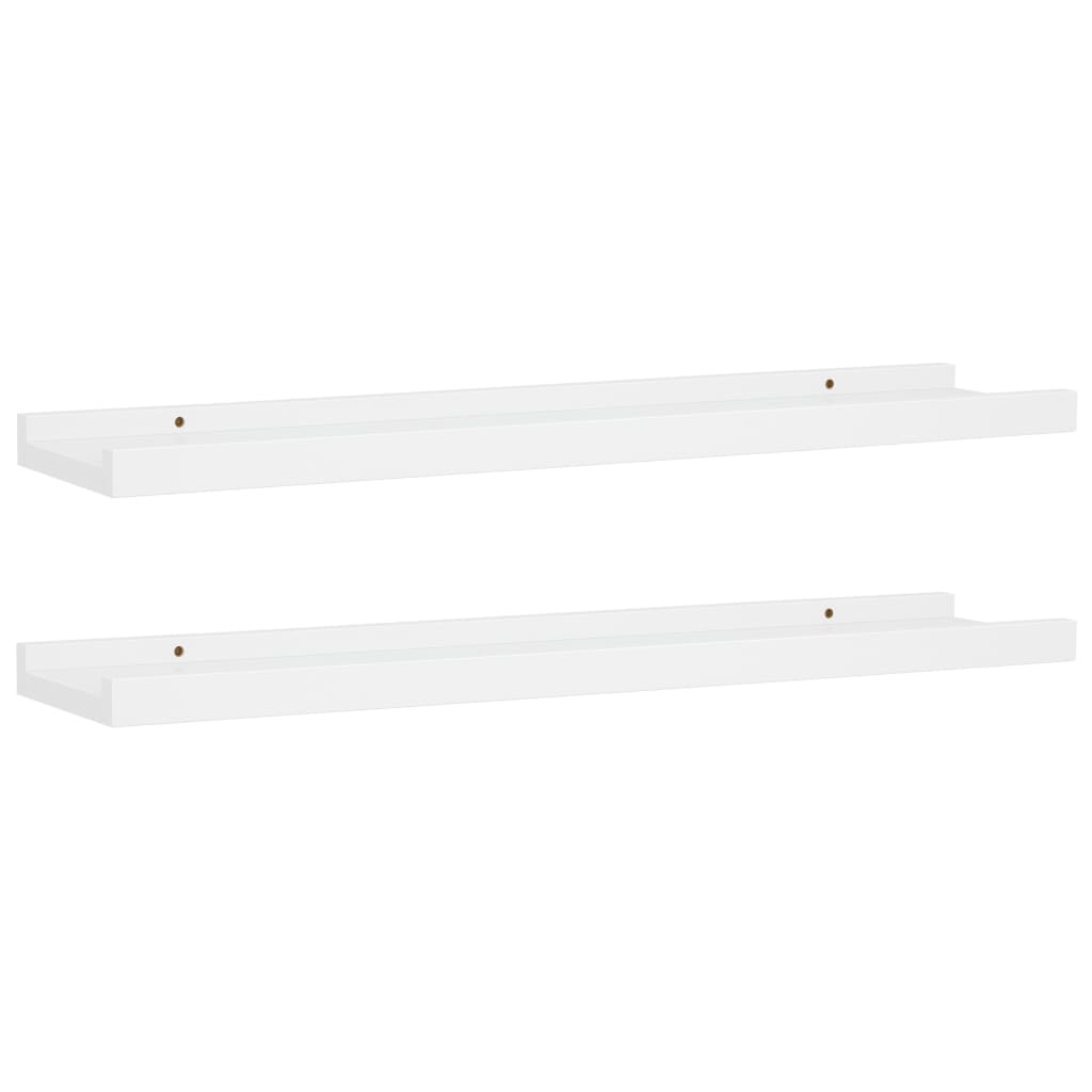 Étagères à rebord pour cadre photo 2 pcs Blanc 60x9x3 cm MDF - XIOS