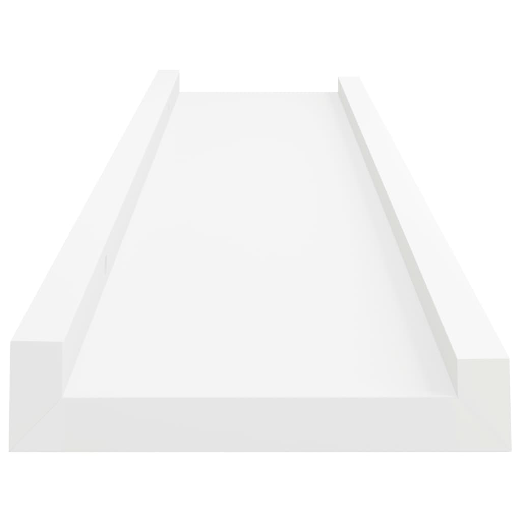 Étagères à rebord pour cadre photo 2 pcs Blanc 60x9x3 cm MDF - XIOS