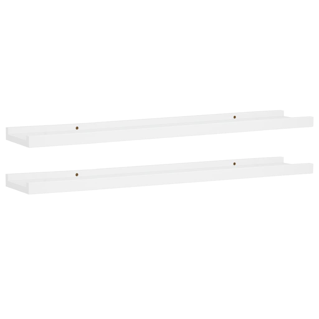 Étagères à rebord pour cadre photo 2 pcs Blanc 80x9x3 cm MDF - XIOS