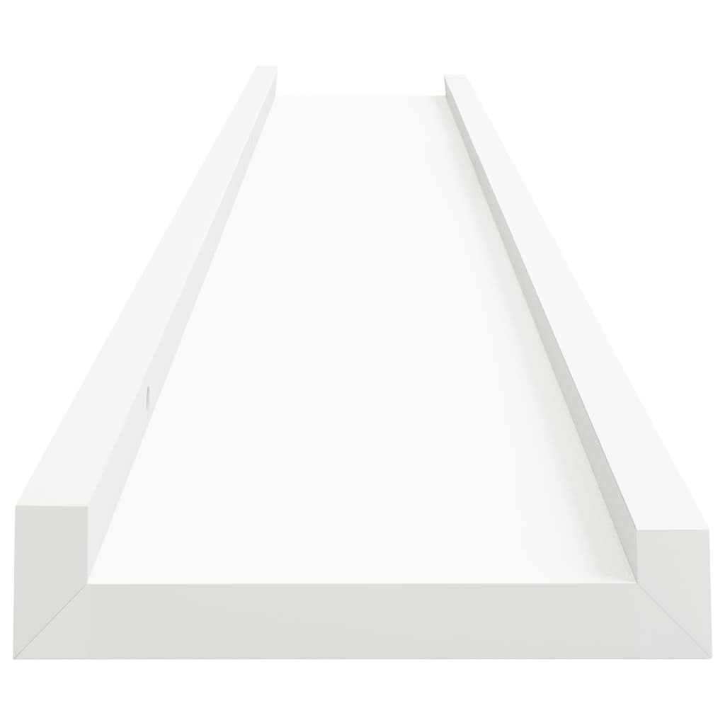 Étagères à rebord pour cadre photo 2 pcs Blanc 80x9x3 cm MDF - XIOS