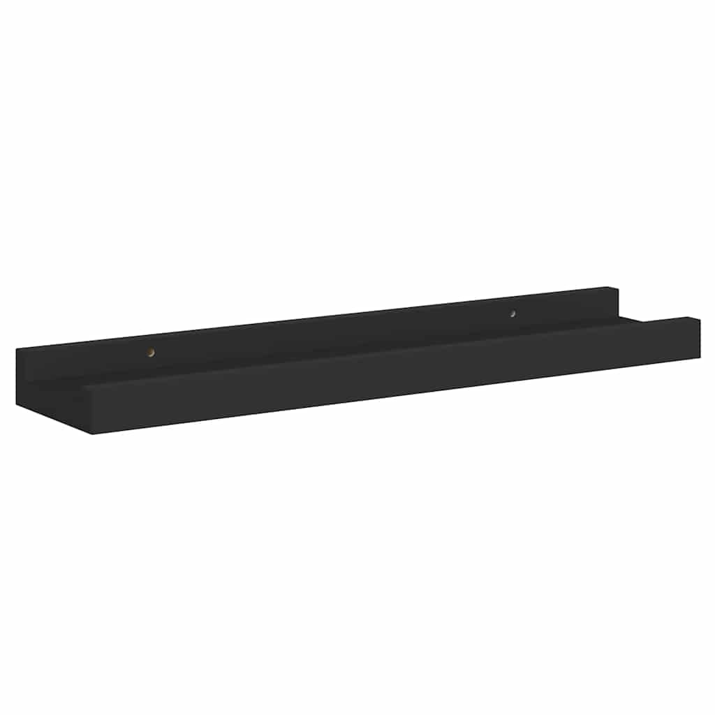 Étagères à rebord pour cadre photo 2 pcs Noir 40x9x3 cm MDF - XIOS