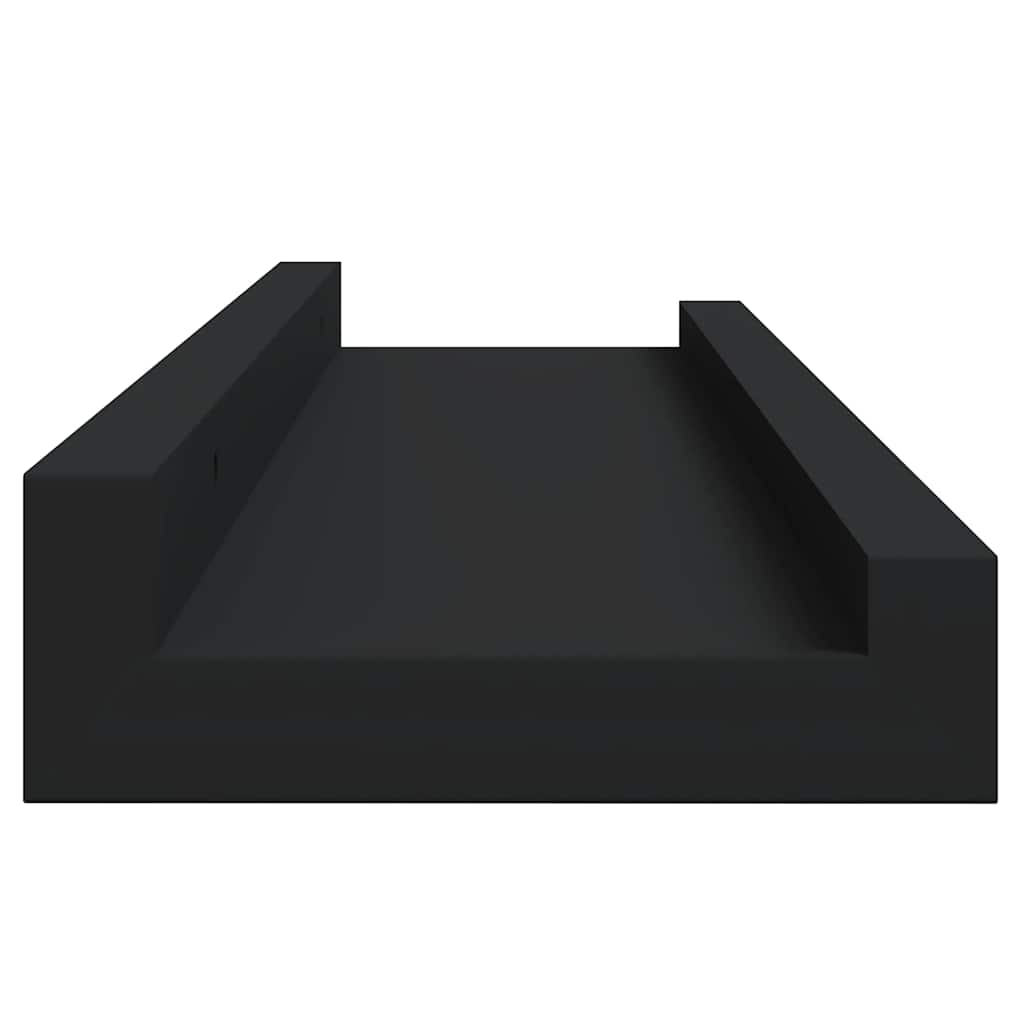 Étagères à rebord pour cadre photo 2 pcs Noir 40x9x3 cm MDF - XIOS