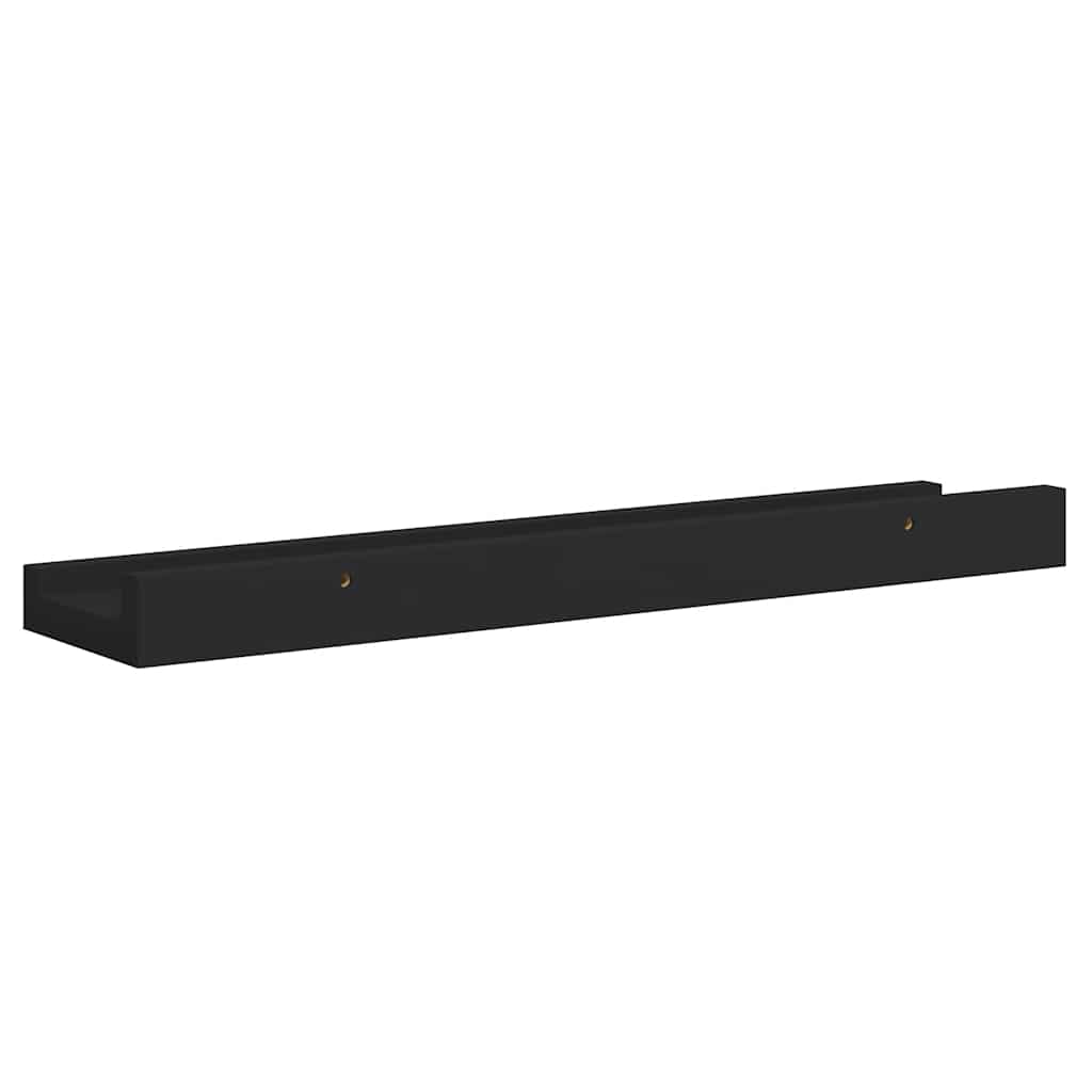 Étagères à rebord pour cadre photo 2 pcs Noir 40x9x3 cm MDF - XIOS