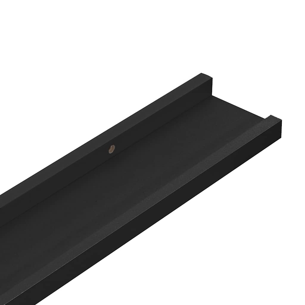 Étagères à rebord pour cadre photo 2 pcs Noir 40x9x3 cm MDF - XIOS