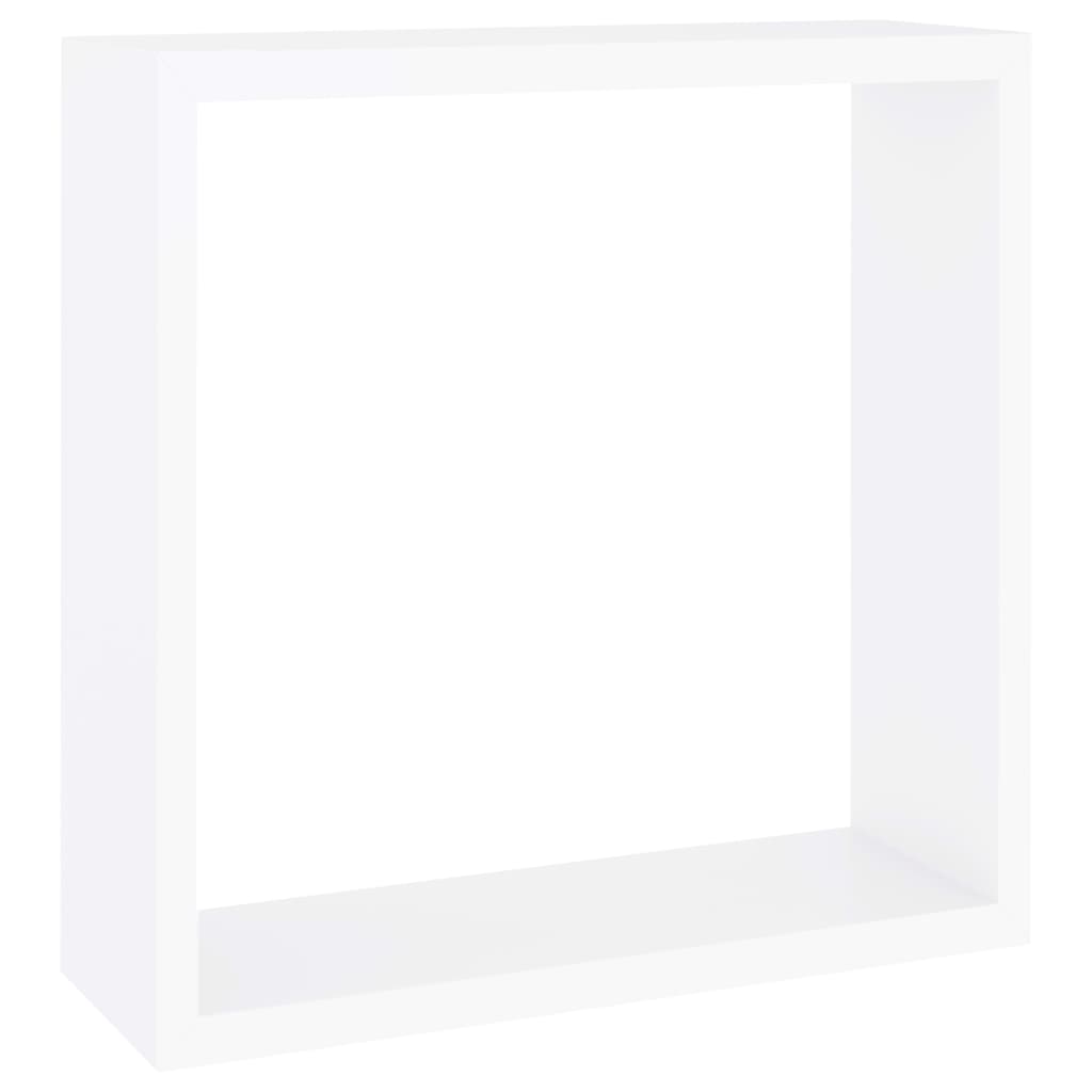 Étagères murales sous forme de cube 3 pcs Blanc MDF - XIOS