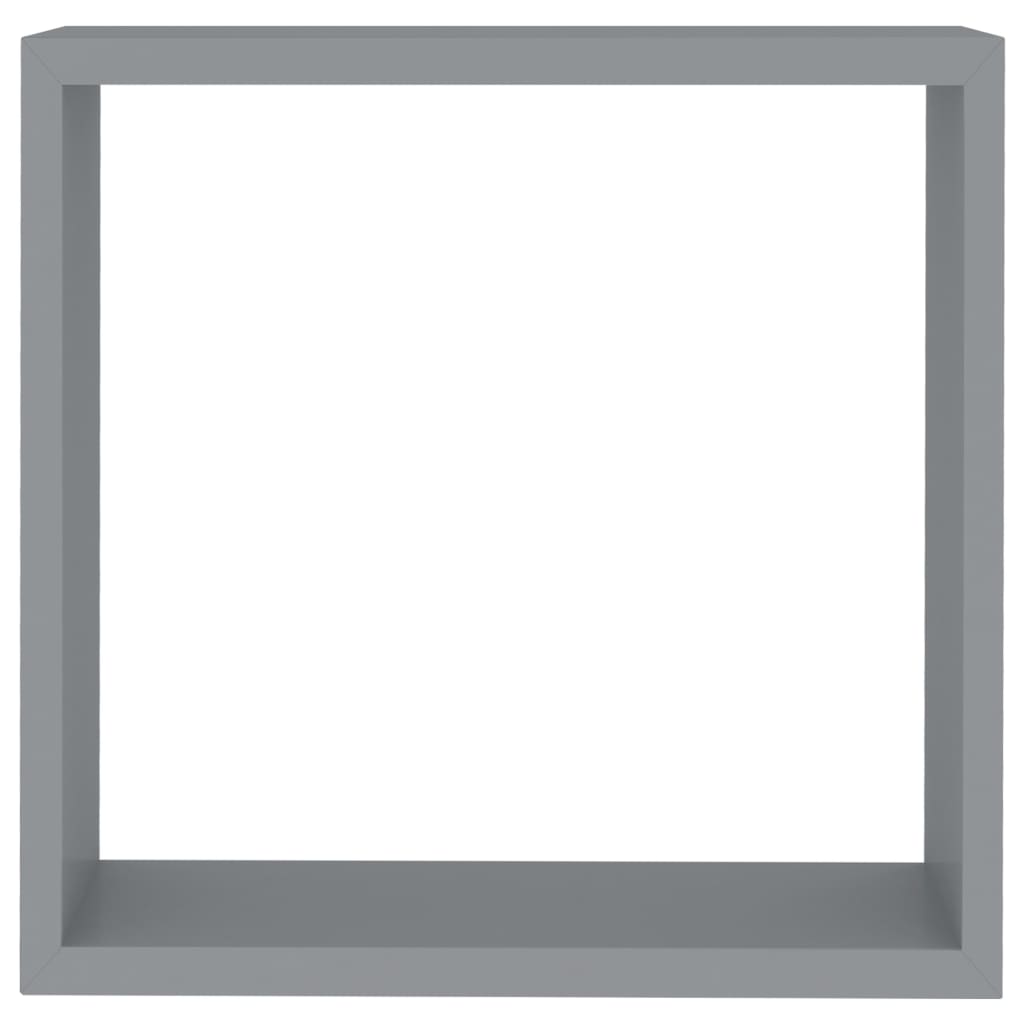 Étagères murales sous forme de cube 3 pcs Gris MDF - XIOS