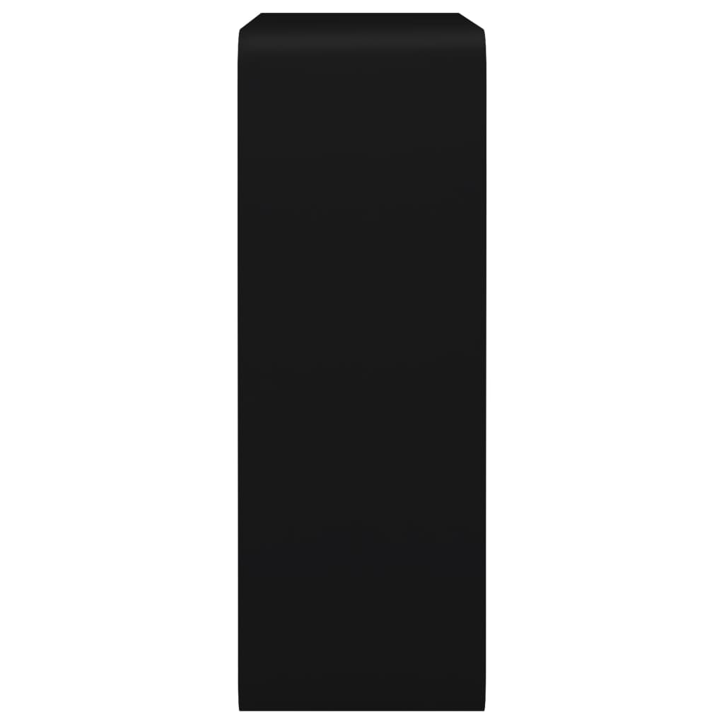 Étagères murales sous forme de cube 3 pcs Noir MDF - XIOS