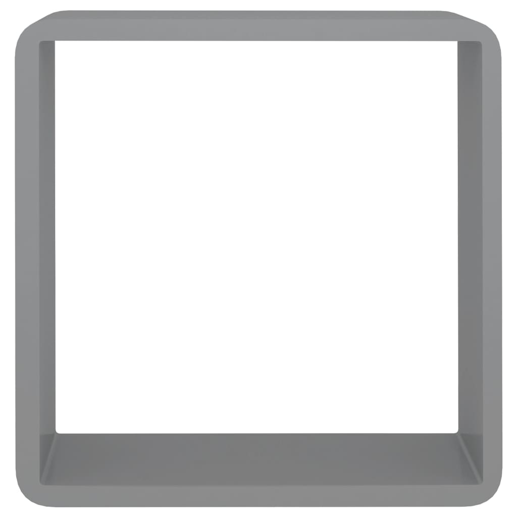 Étagères murales sous forme de cube 3 pcs Gris MDF - XIOS