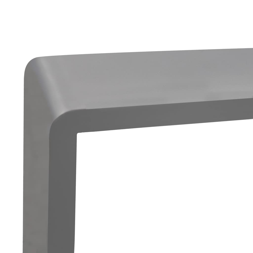 Étagères murales sous forme de cube 3 pcs Gris MDF - XIOS