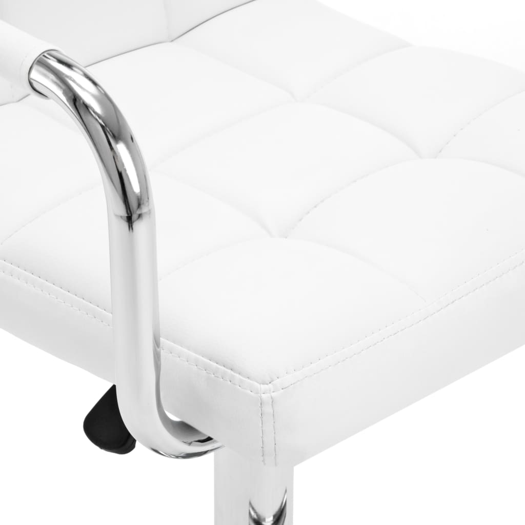 Tabourets de bar lot de 2 blanc similicuir - XIOS