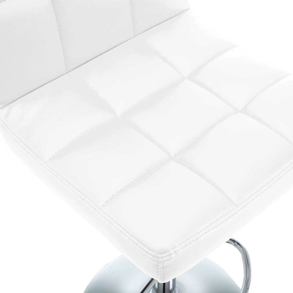 Tabourets de bar lot de 2 blanc similicuir - XIOS