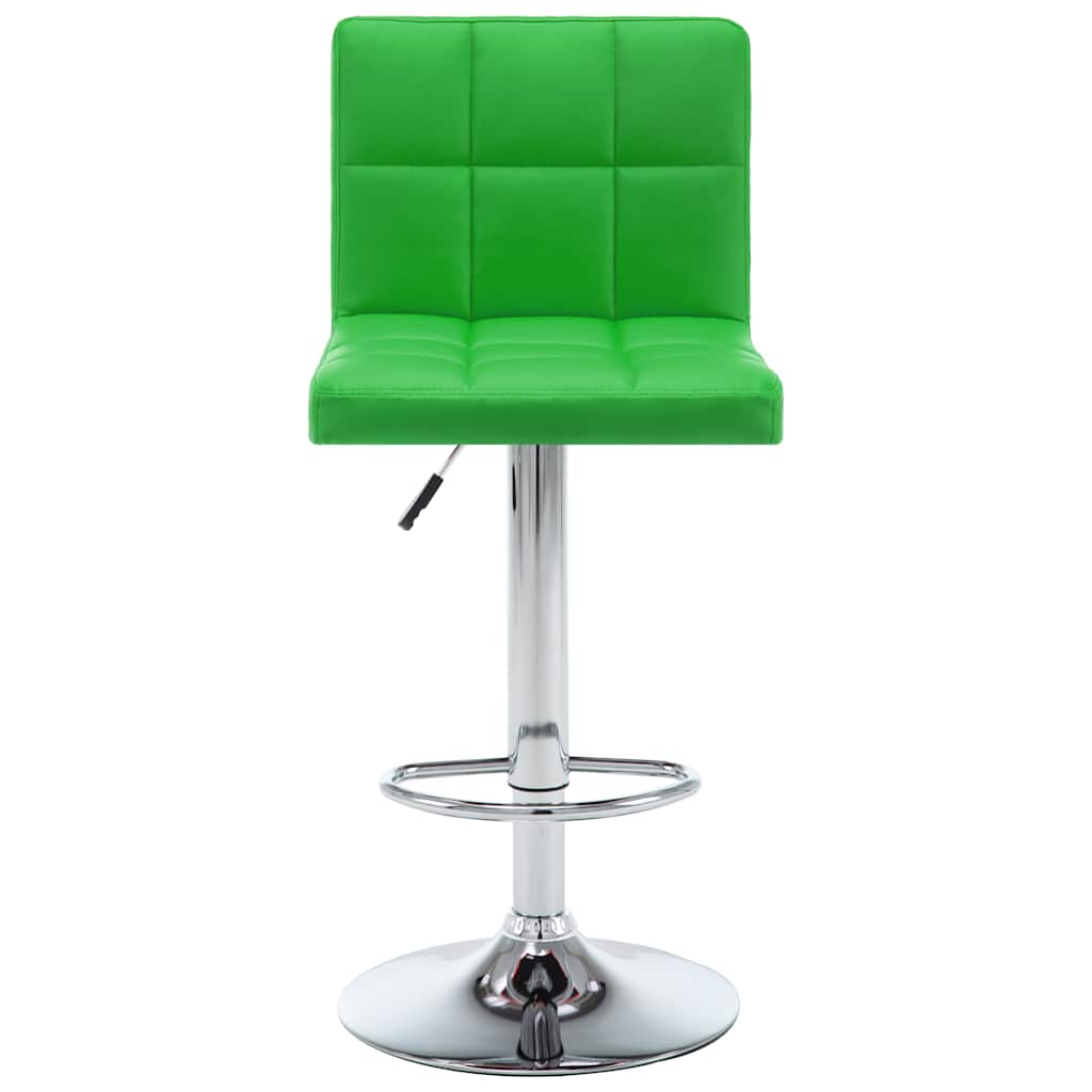 Tabourets de bar lot de 2 vert similicuir - XIOS