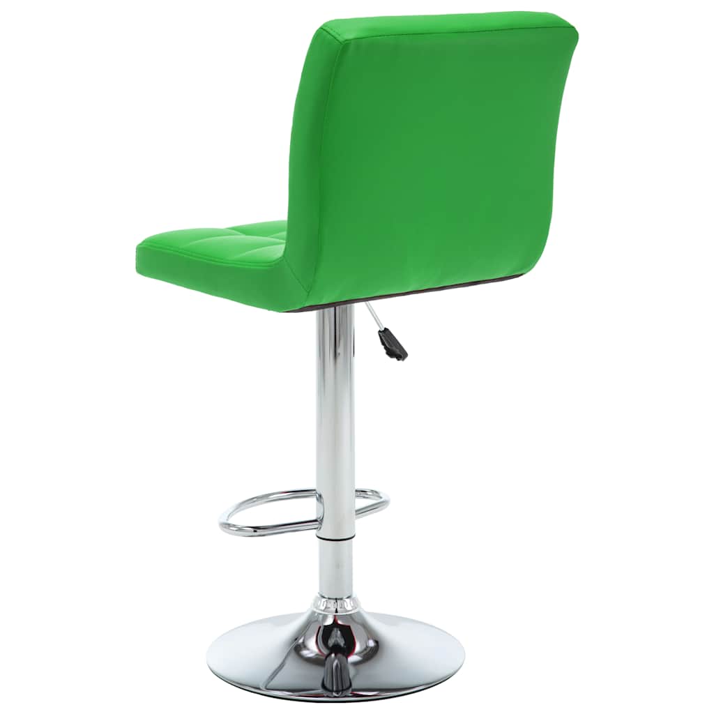 Tabourets de bar lot de 2 vert similicuir - XIOS