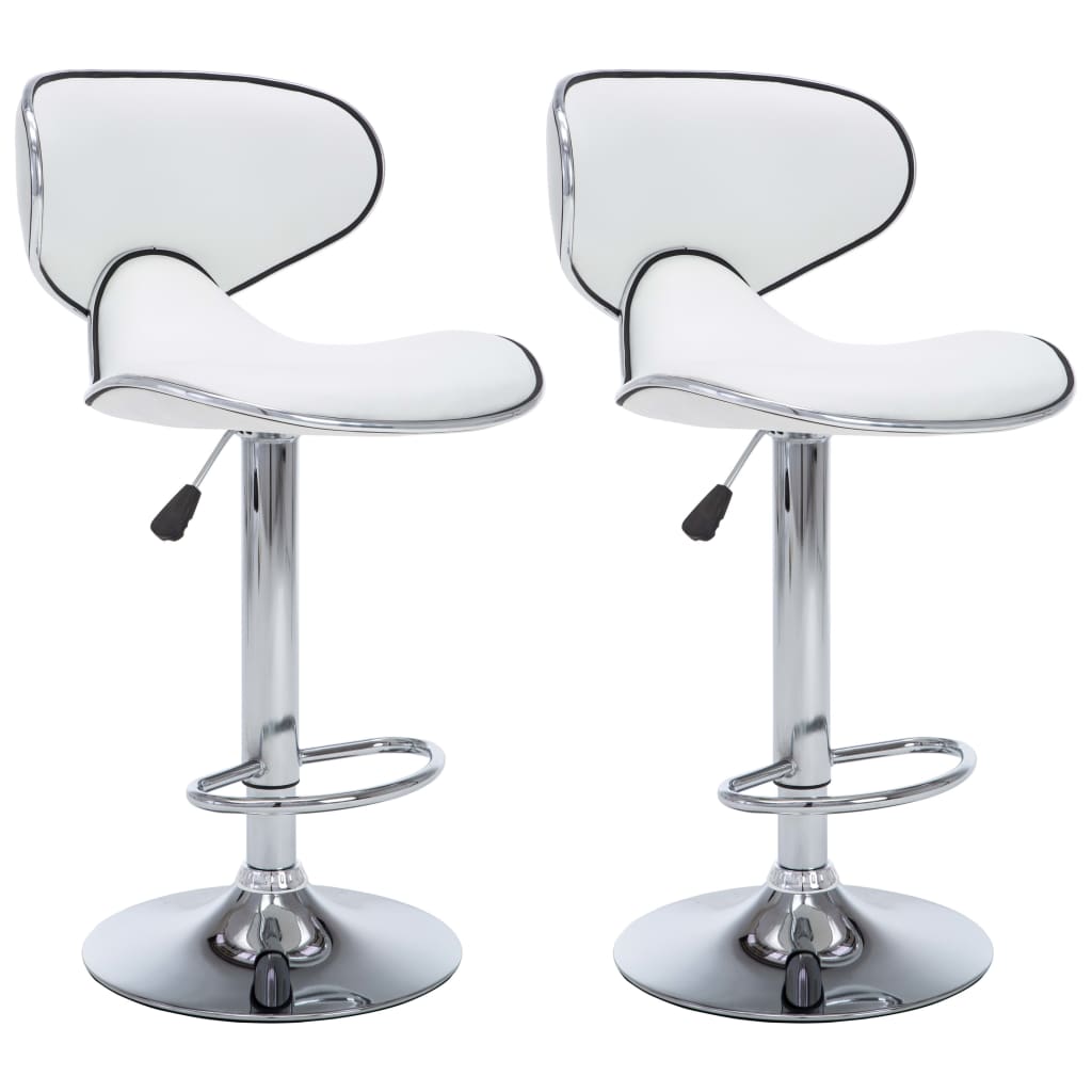 Tabourets de bar 2 pcs blanc similicuir - XIOS