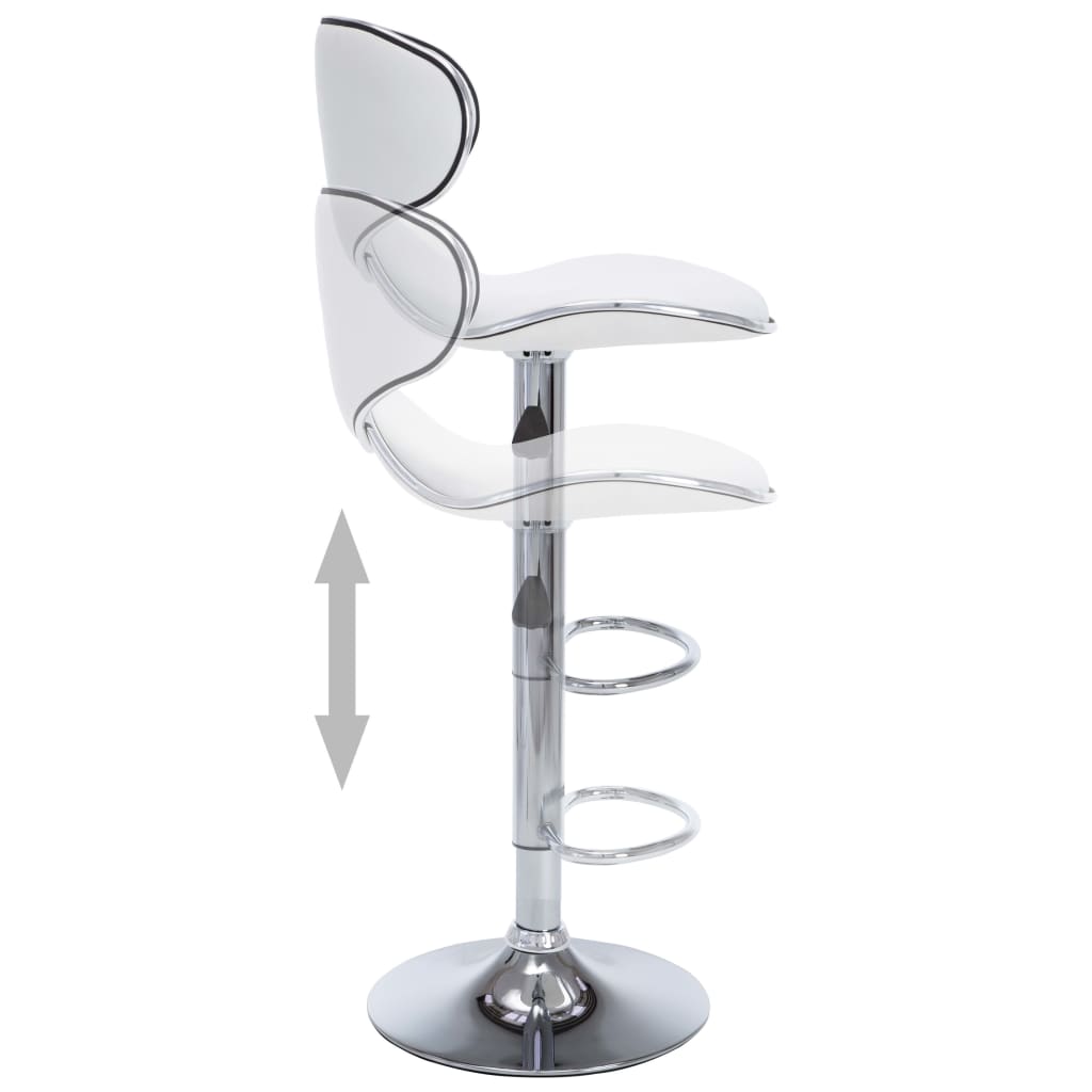 Tabourets de bar 2 pcs blanc similicuir - XIOS