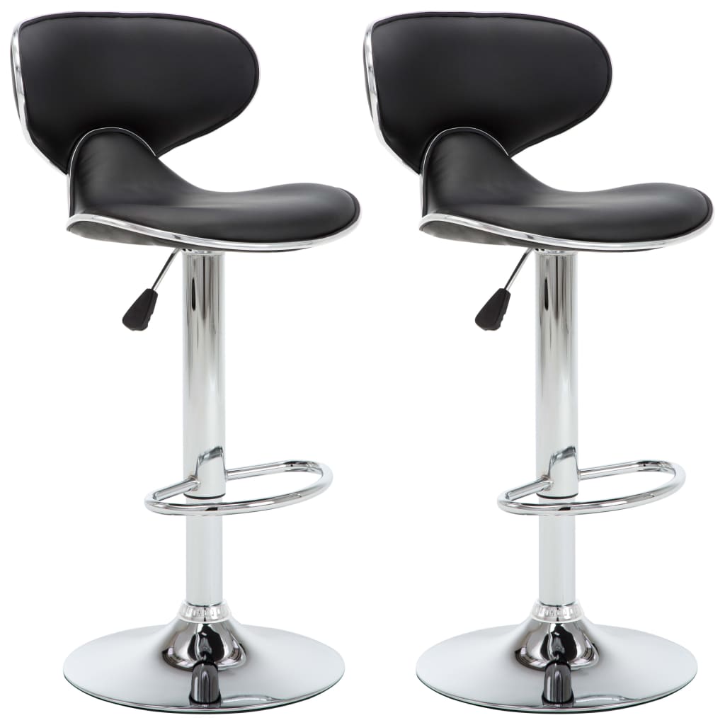 Tabourets de bar 2 pcs noir similicuir - XIOS