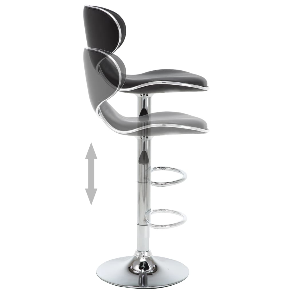 Tabourets de bar 2 pcs noir similicuir - XIOS