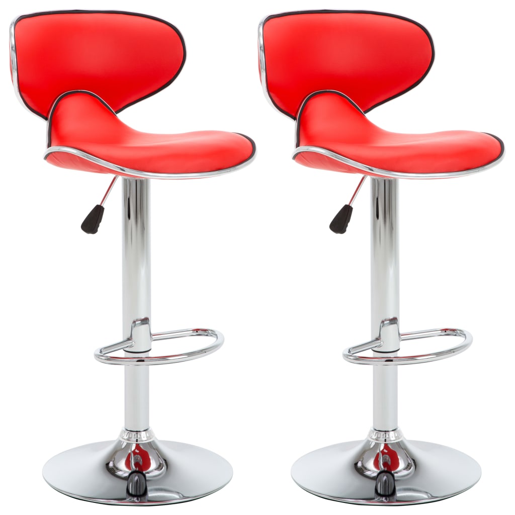 Tabourets de bar 2 pcs rouge similicuir - XIOS