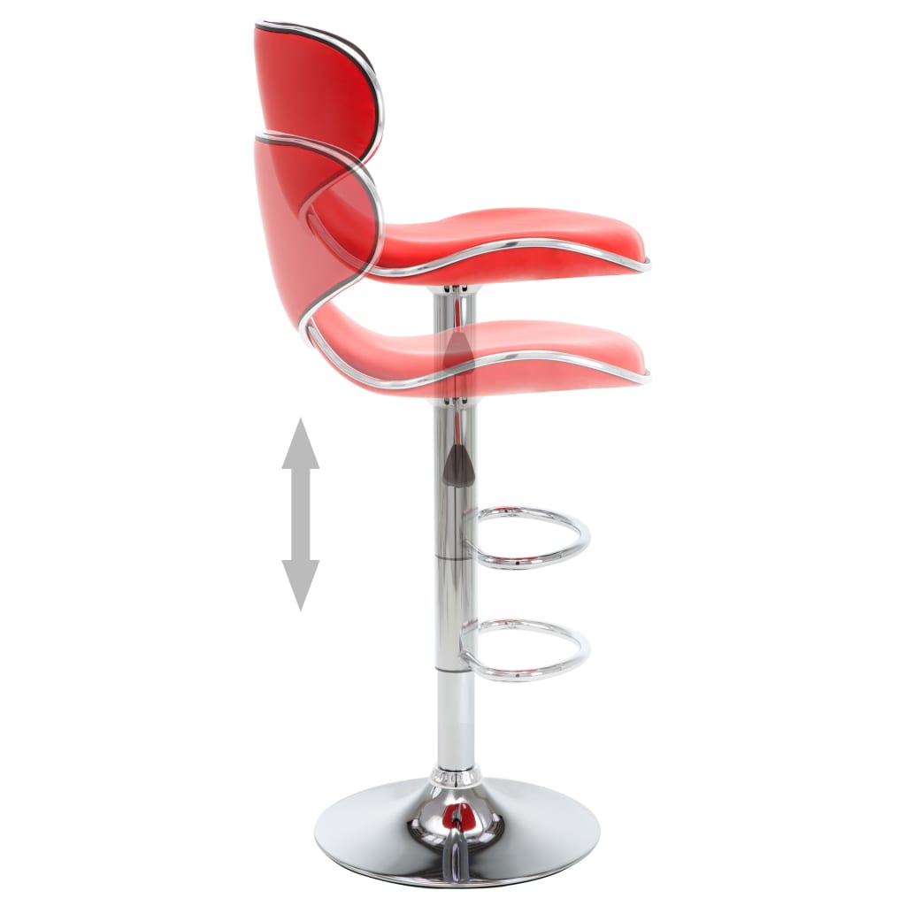 Tabourets de bar 2 pcs rouge similicuir - XIOS