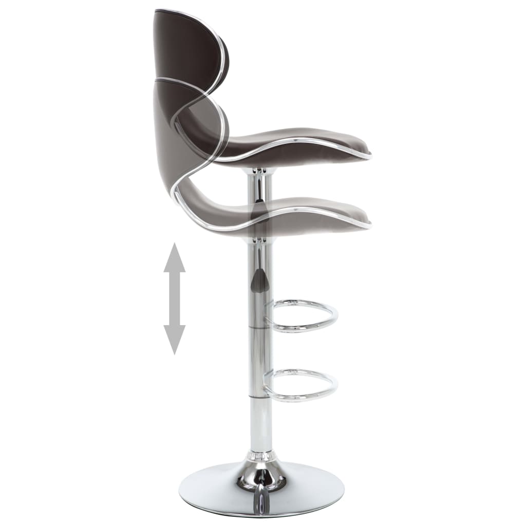 Tabourets de bar 2 pcs marron similicuir - XIOS