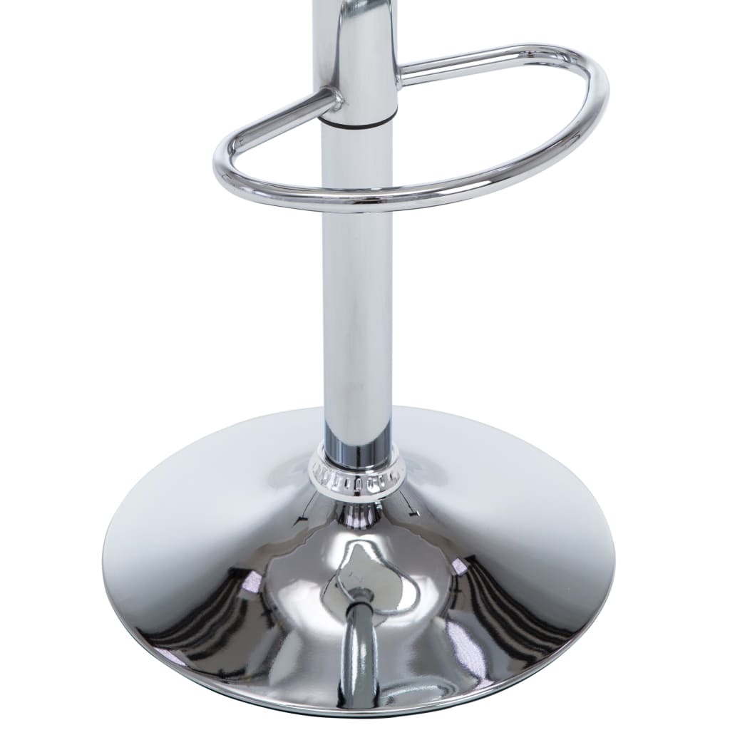 Tabourets de bar lot de 2 gris similicuir - XIOS