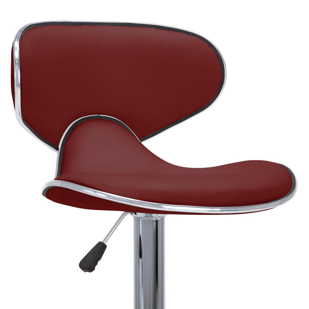 Tabourets de bar lot de 2 rouge bordeaux similicuir - XIOS