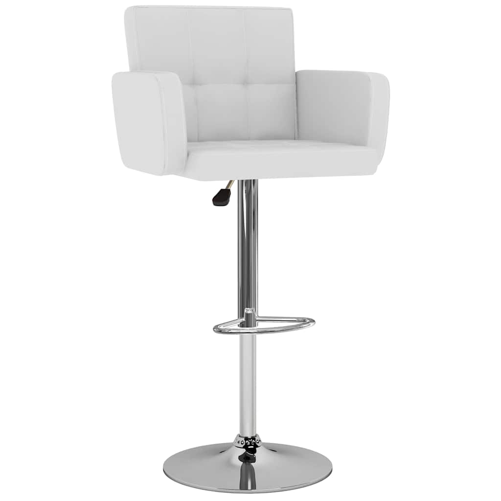 Tabourets de bar lot de 2 blanc similicuir - XIOS