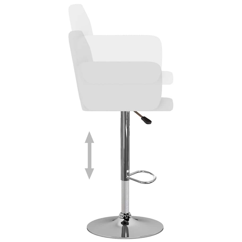 Tabourets de bar lot de 2 blanc similicuir - XIOS