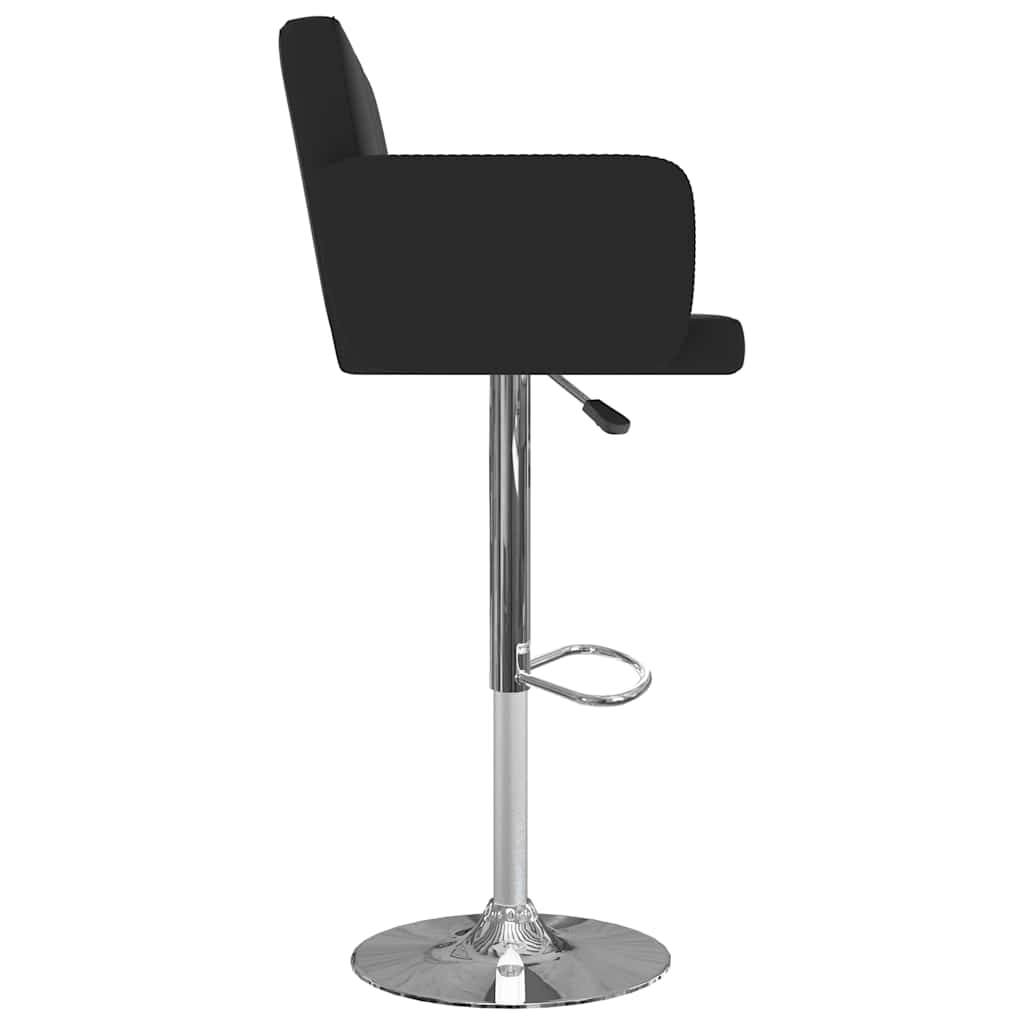 Tabourets de bar lot de 2 noir similicuir - XIOS