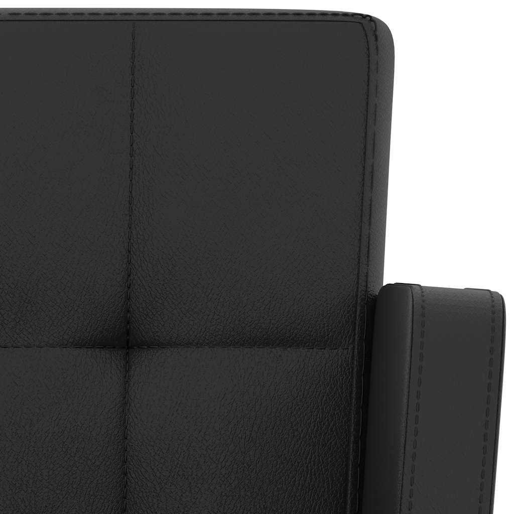 Tabourets de bar lot de 2 noir similicuir - XIOS