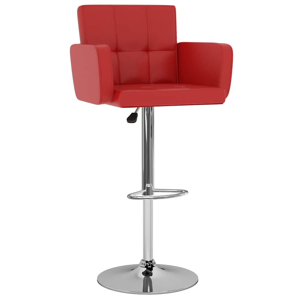 Tabourets de bar lot de 2 rouge similicuir - XIOS