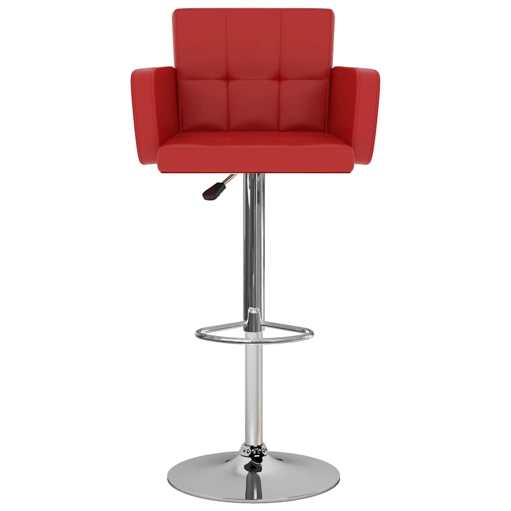 Tabourets de bar lot de 2 rouge similicuir - XIOS