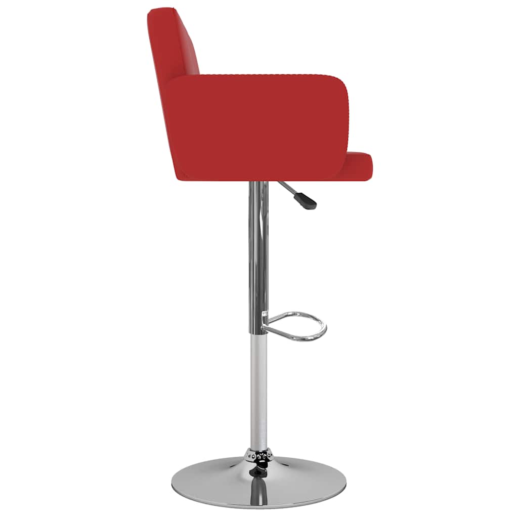 Tabourets de bar lot de 2 rouge similicuir - XIOS