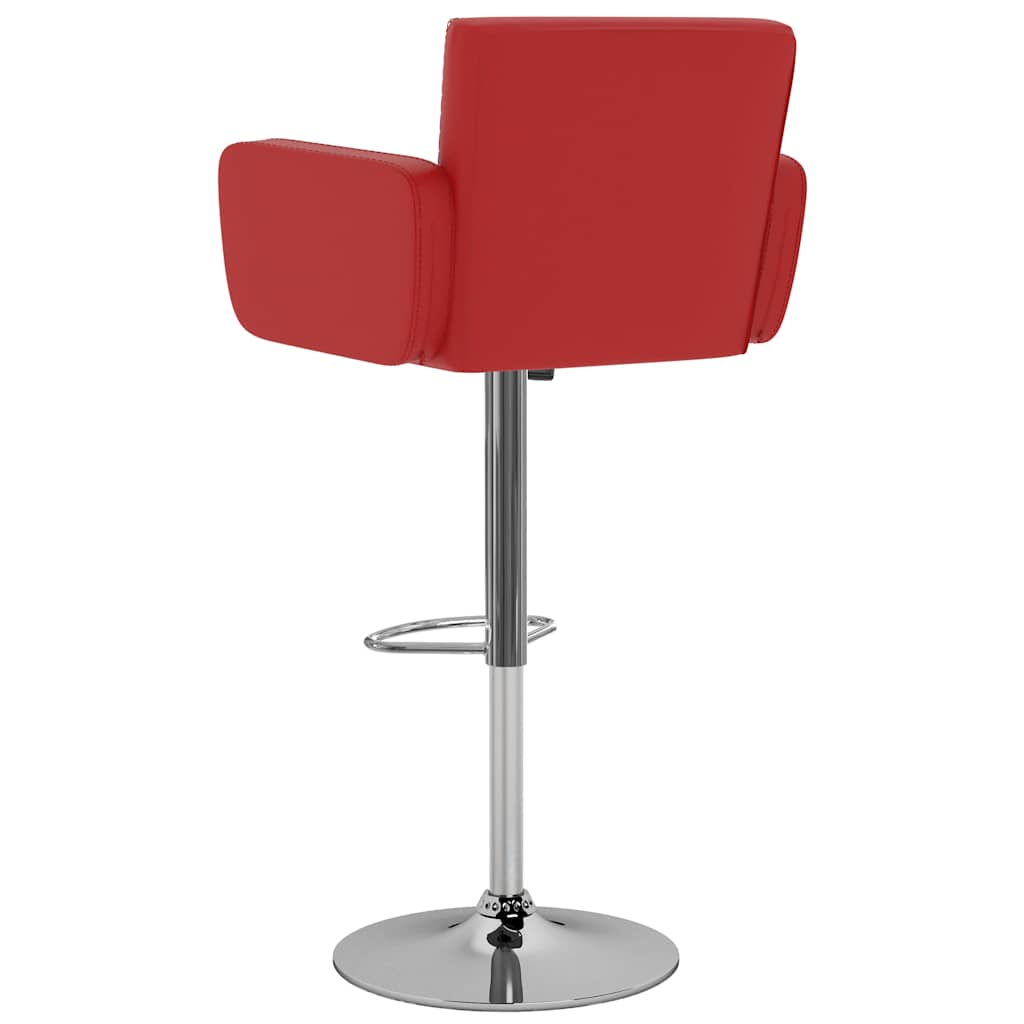 Tabourets de bar lot de 2 rouge similicuir - XIOS