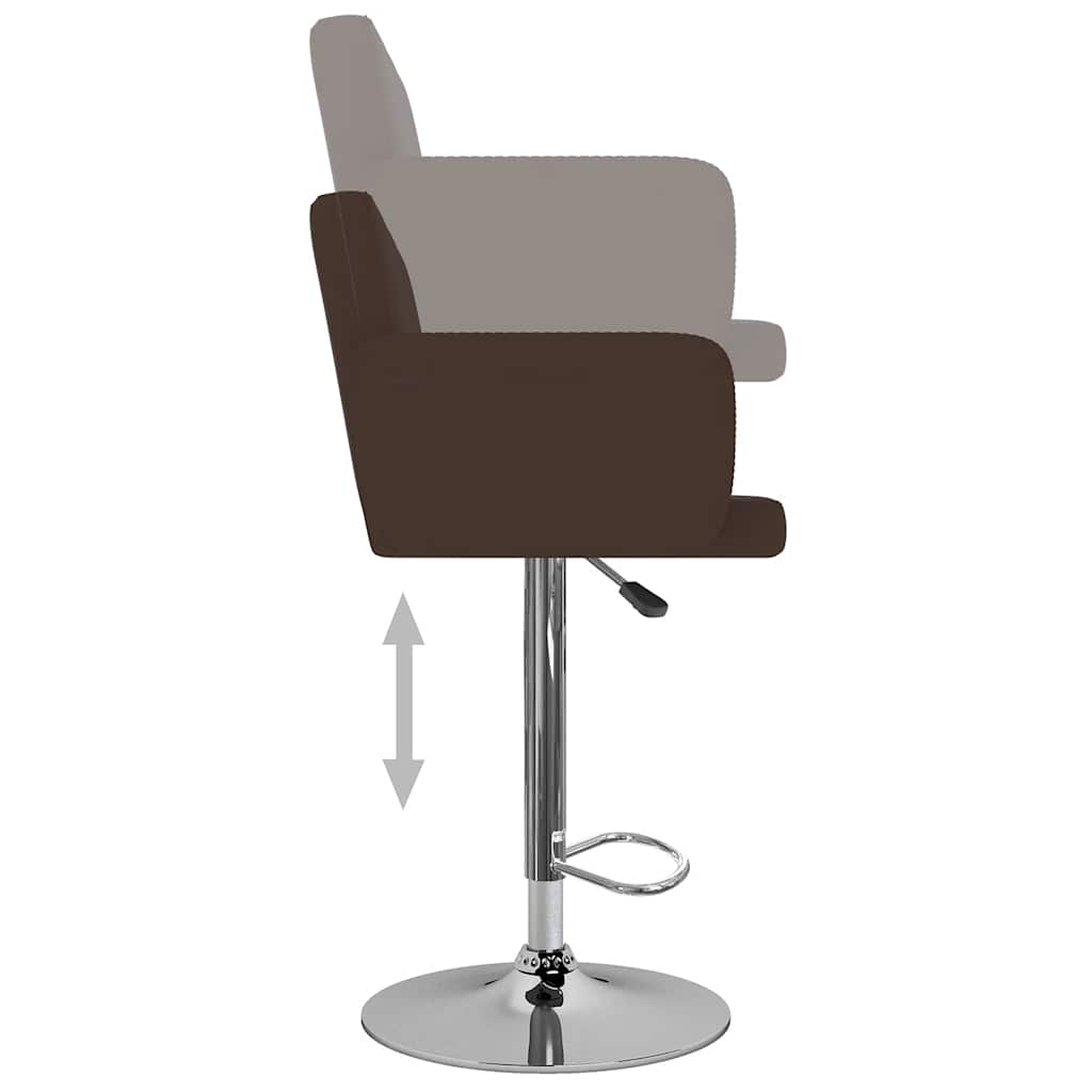 Tabourets de bar lot de 2 marron similicuir - XIOS