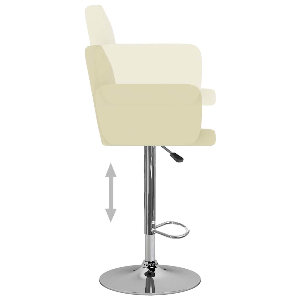 Tabourets de bar lot de 2 crème similicuir - XIOS