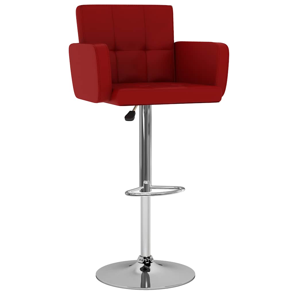 Tabourets de bar lot de 2 rouge bordeaux similicuir - XIOS