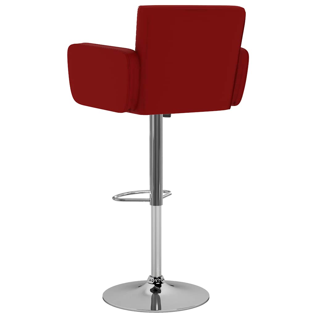 Tabourets de bar lot de 2 rouge bordeaux similicuir - XIOS
