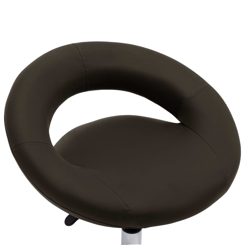 Chaise de travail roulante Marron Similicuir - XIOS