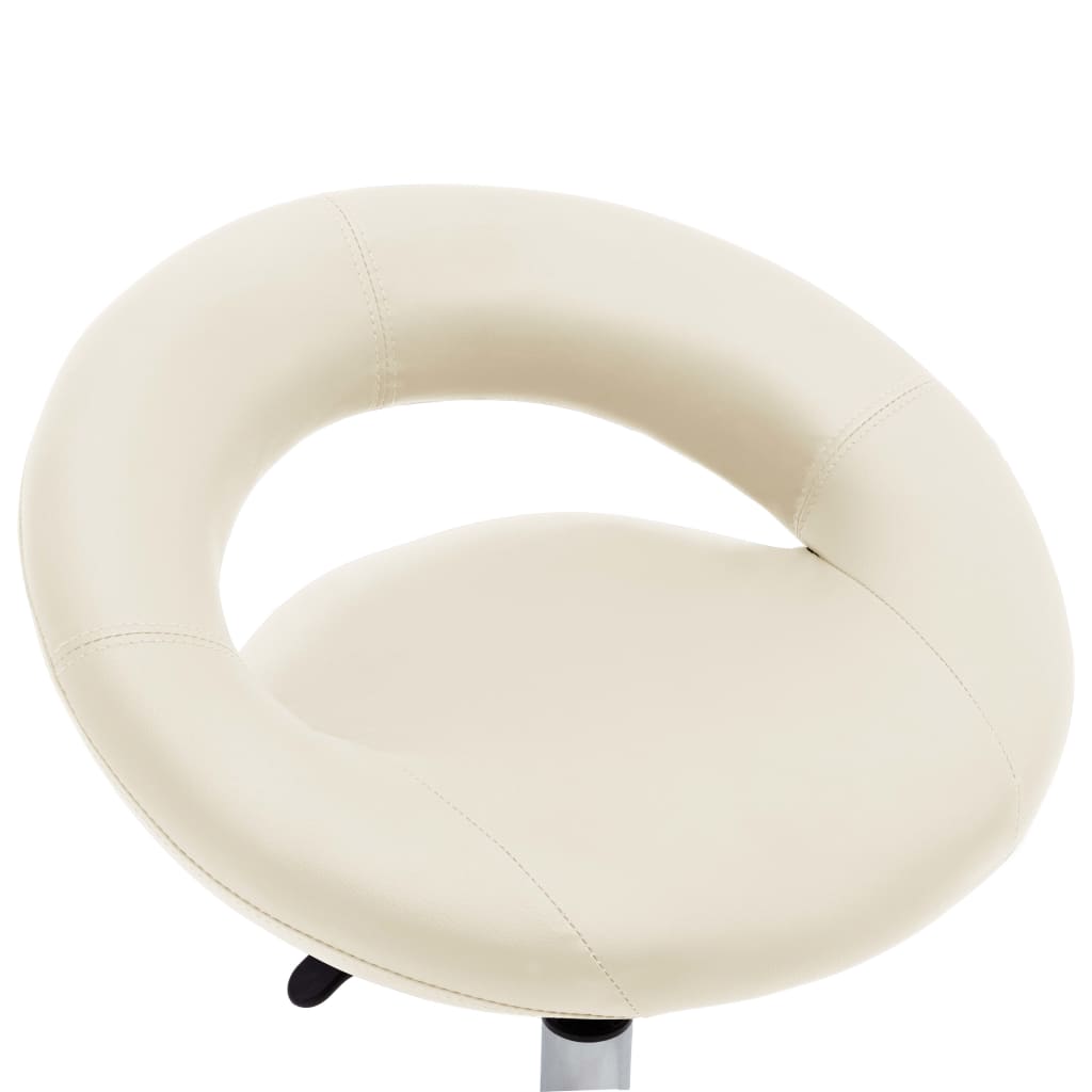 Chaise de travail roulante Crème Similicuir - XIOS