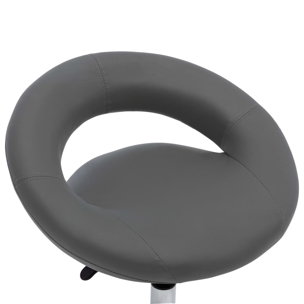 Chaise de travail roulante Gris Similicuir - XIOS