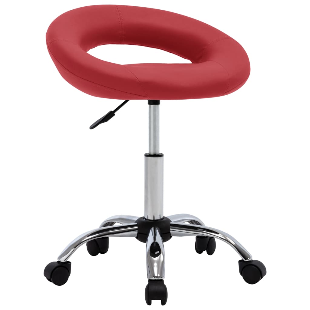 Chaise de travail roulante Rouge bordeaux Similicuir - XIOS
