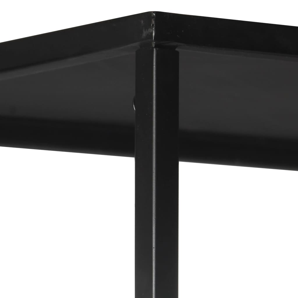 Bibliothèque 80x35x180 cm Bois de manguier brut et fer - XIOS